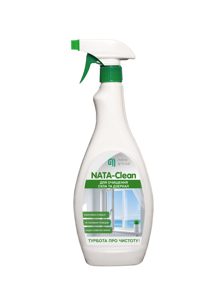Środek do mycia szyb i luster NATA-Clean, butelka 750 ml z atomizerem